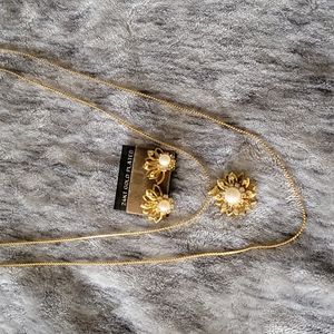 24K Gold Plated Necklace and Earrings